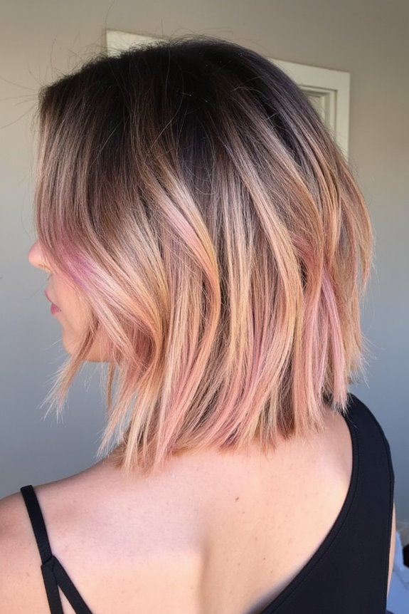 Top 40+ Short, Ombre Hair Color Ideas Trending Now in 2025 18 soft rose gold ombre