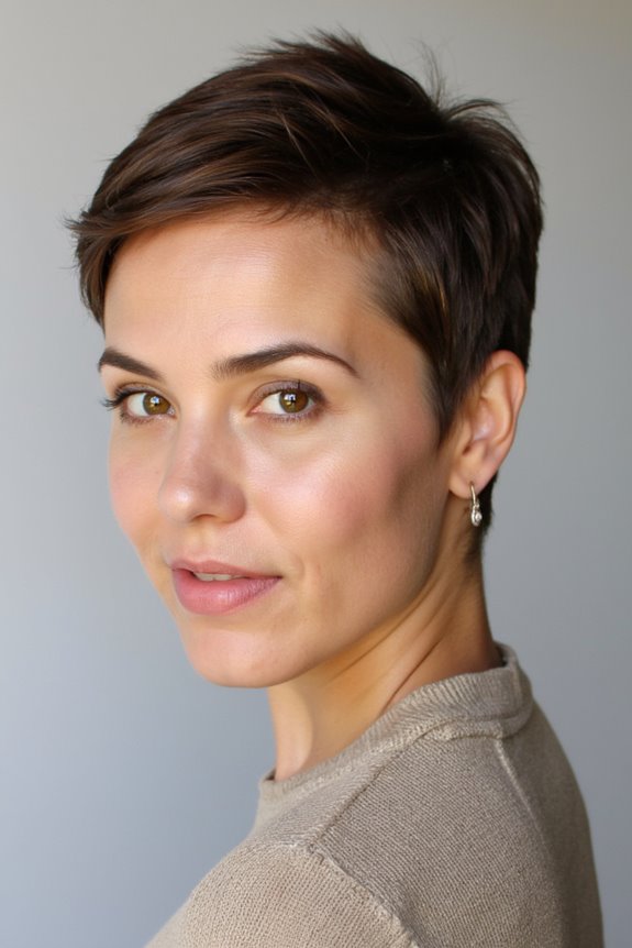 15+ Chic Pixie Cuts That Complement Chubby Faces for 2025 17 soft tapered pixie elegance