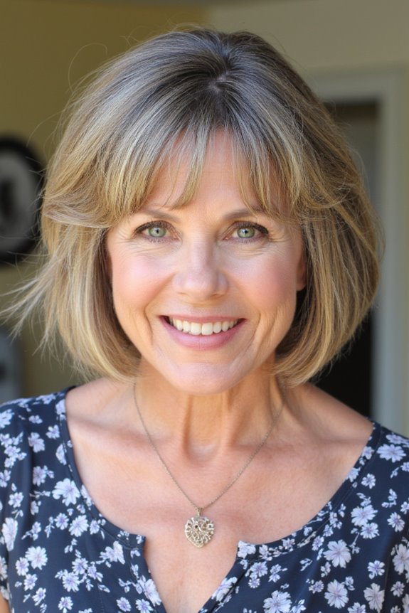 41+ Easy and Stylish Short Bobs With Bangs for Women Over 60 in 2025 38 soft waves blended bangs