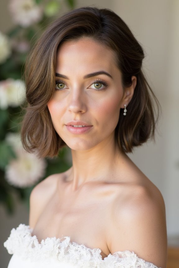 34+ Gorgeous Short Wedding Hairstyles and Bridal Hair Ideas in 2025 6 soft waves for bobs