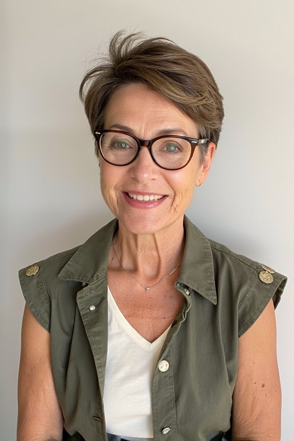 31+ Best Short Hairstyles for Women Over 50 With Glasses in 2025 63 sophisticated deep side part