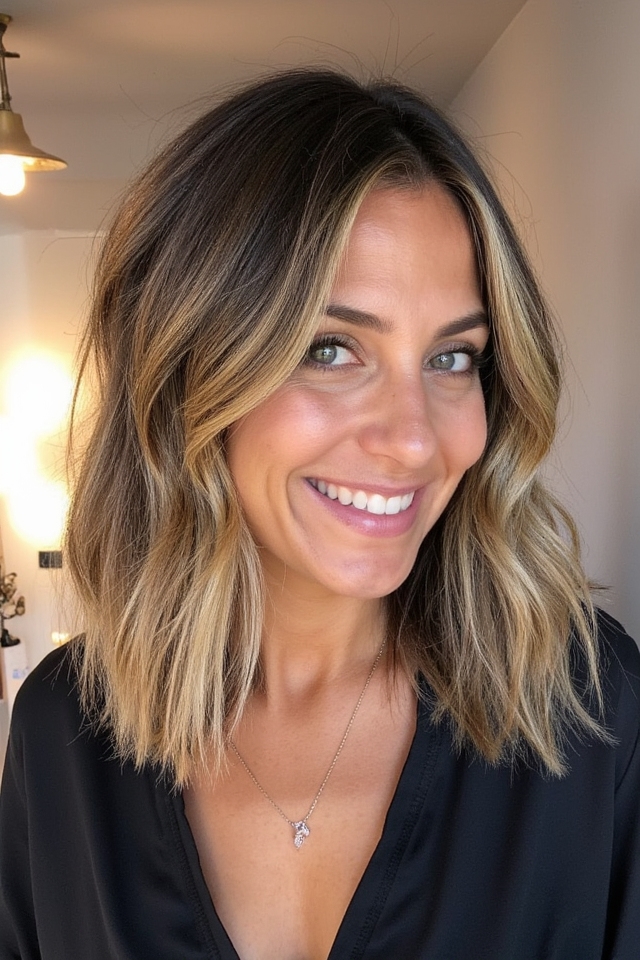 50+ Fantastic Short to Medium Layered Haircuts for That In-Between Length 2025 126 sophisticated layered lob style