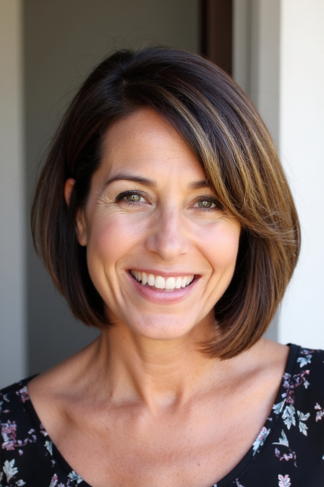 42+ Classic Short Bob Haircuts for Ladies Over 60 Who Want a Youthful Style in 2025 29 sophisticated rich brunette bob
