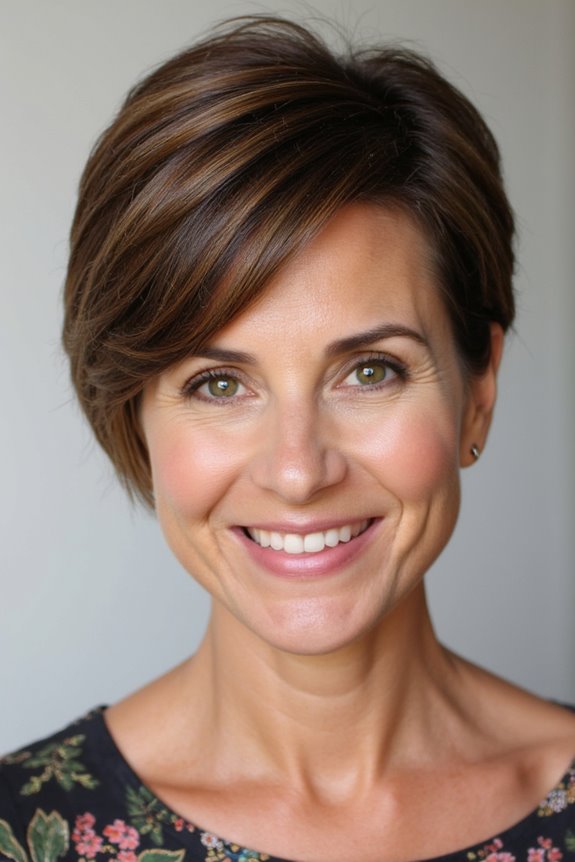 15+ Trendy Short Hairstyles Women Over 30 Are Loving in 2025 24 sophisticated side swept bangs hairstyle