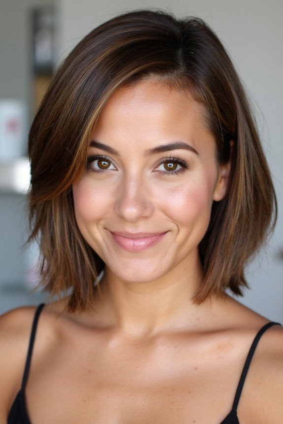 21+ Flattering Short Haircut Ideas for Full Faces to Look Thinner in 2025 55 structured soft inverted bob