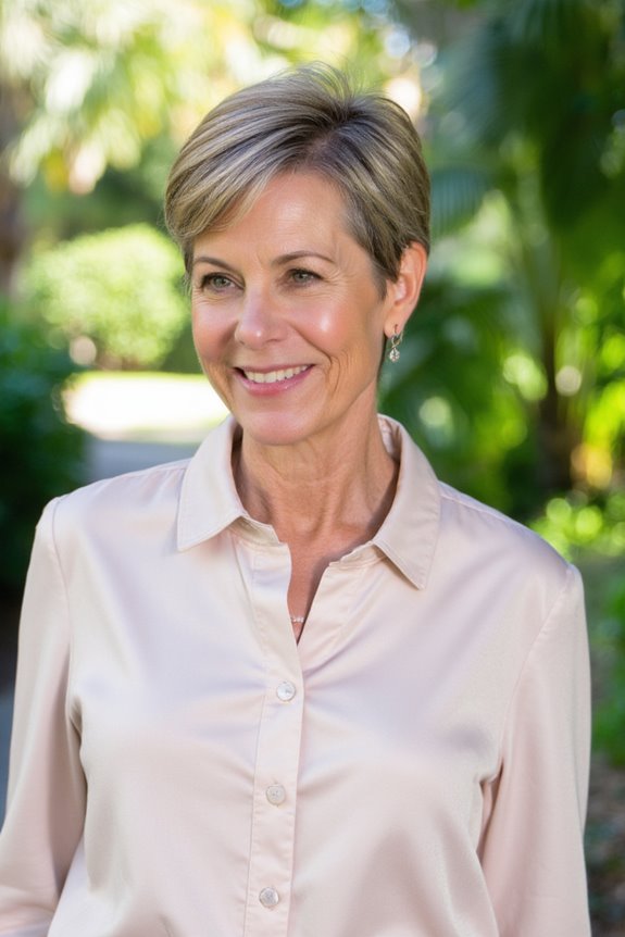 33+ Volumizing Pixie Cuts for Women Over 50 With Fine & Thin Hair in 2025 40 subtle highlights for pixie