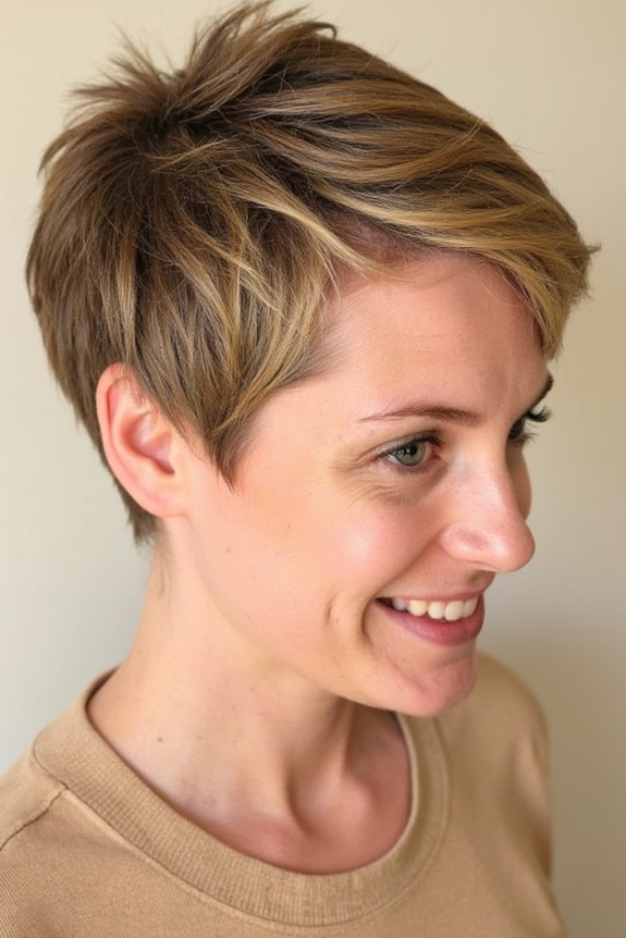 36+ Cutest Ways to Get a Pixie Cut With Highlights for a Dimensional Crop in 2025 15 subtle honey blonde highlights