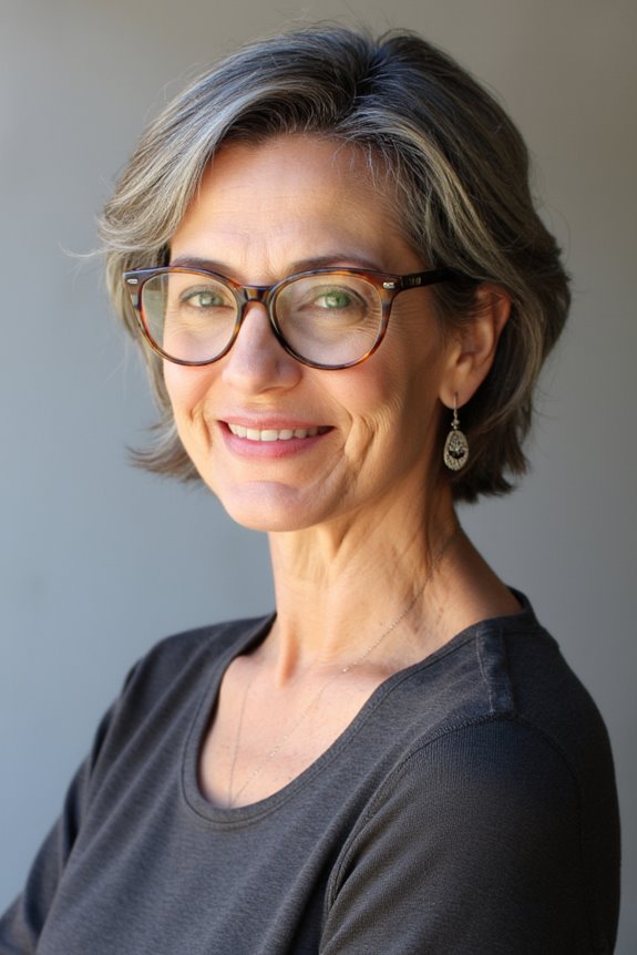 31+ Best Short Hairstyles for Women Over 50 With Glasses in 2025 51 subtle layers enhance texture