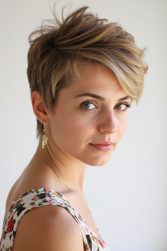 50+ Modern Shaggy Pixie Cut Ideas for 2025 118 subtle textured pixie highlights