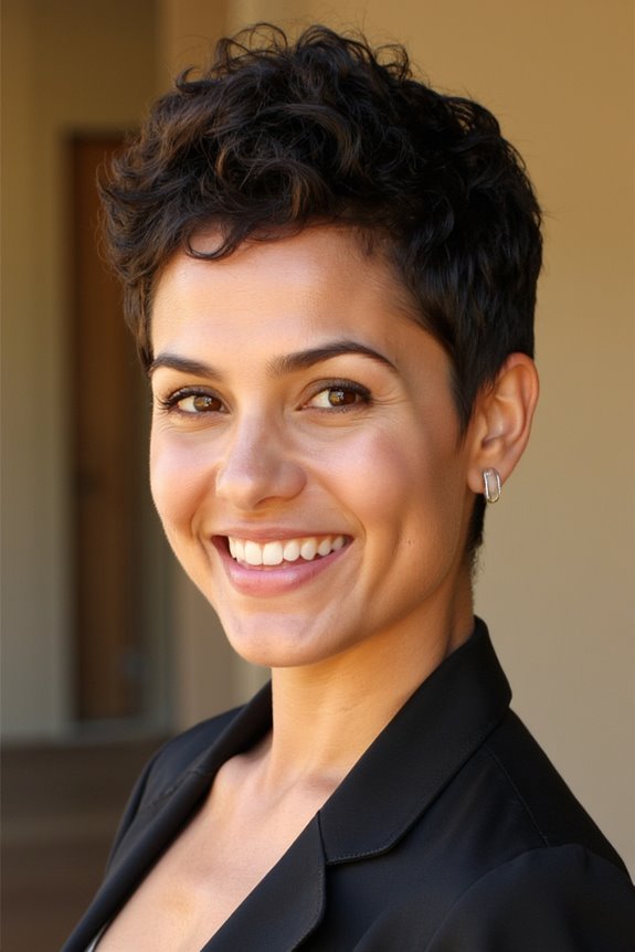 34+ Edgy Pixie Cuts for Women of All Ages and Hair Textures in 2025 50 tapered pixie with curls