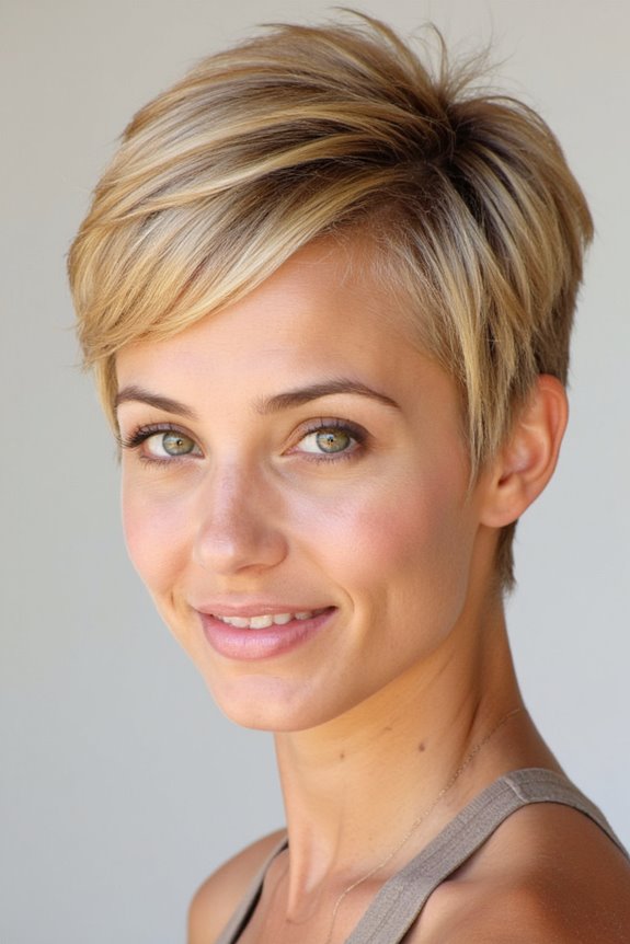 49+ Short Blonde Hair Ideas We Can't Stop Staring At 2025 142 textured blonde pixie highlights