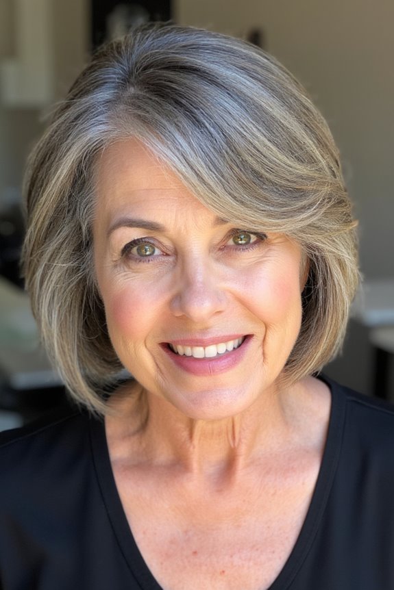 40+ Stunning Chin-Length Hairstyles Every Woman Over 60 Should Try in 2025 125 textured bob with fringe