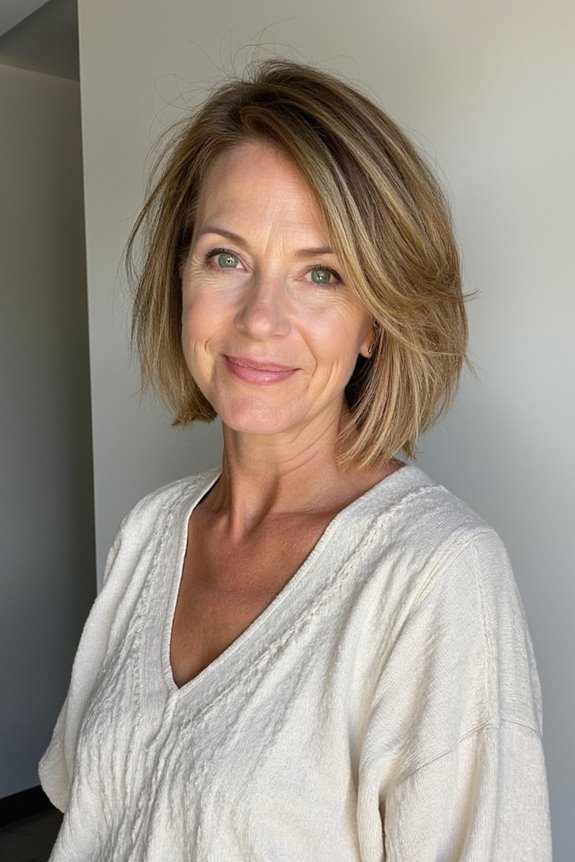 44+ Stylish & Fuss-Free Short Hairstyles for Women Over 50 in 2025 6 textured bob with layers