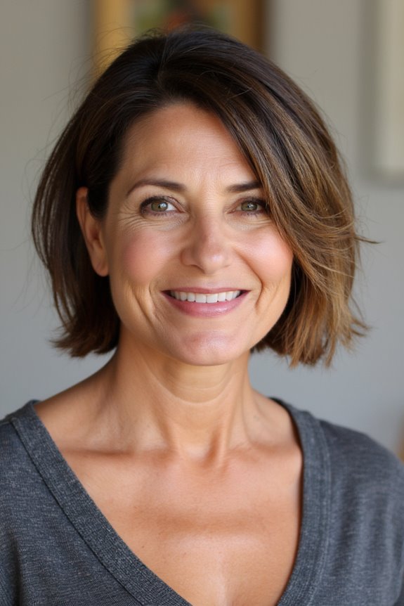29+ Slimming Short Hairstyles for Women Over 50 With Round Faces in 2025 10 textured choppy crop hairstyle