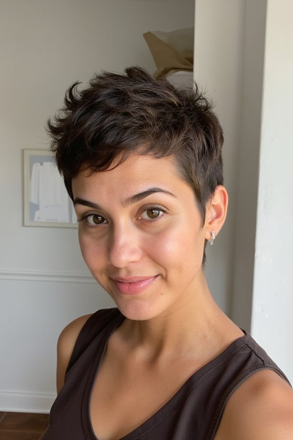 23+ Flattering Short Haircuts for Oval Faces in 2025 70 textured crop for oval faces