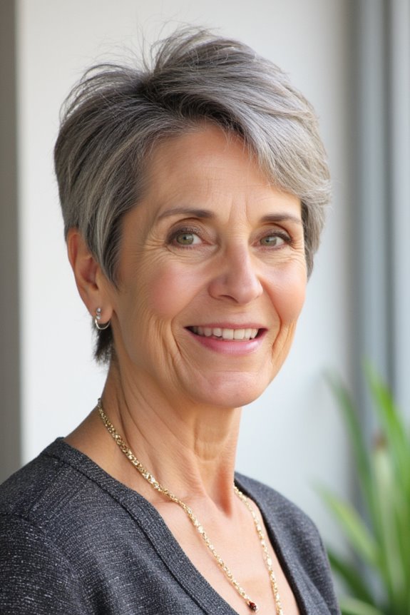25+ Ladies Over 60 With a Round Face Show How to Rock Short Haircuts in 2025 10 textured crop modern sophistication