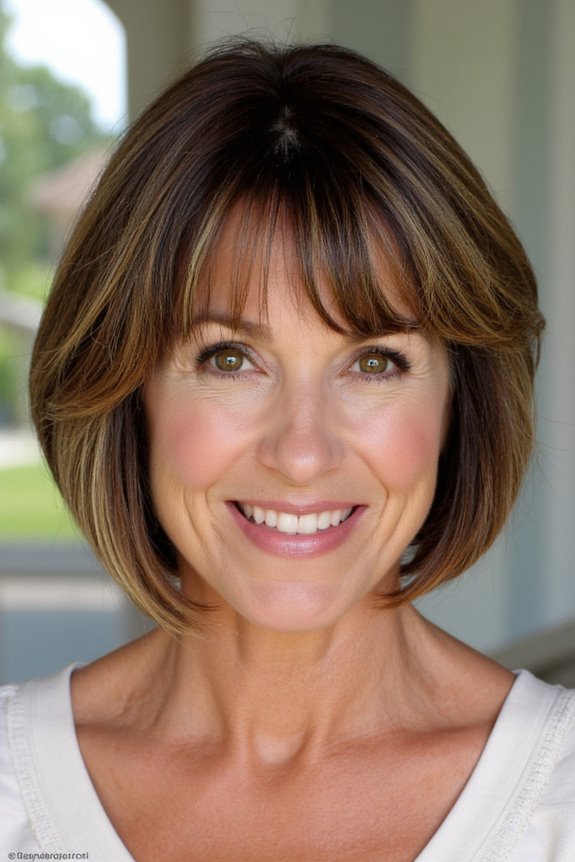 15+ Trendy Short Bob With Bangs Ideas Women Over 50 Are Loving in 2025 52 textured curtain bangs bob