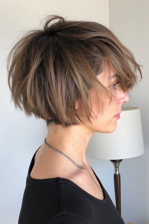 25+ "Shattered Bob" Haircuts to Totally Get in 2025 18 textured edgy bob hairstyle