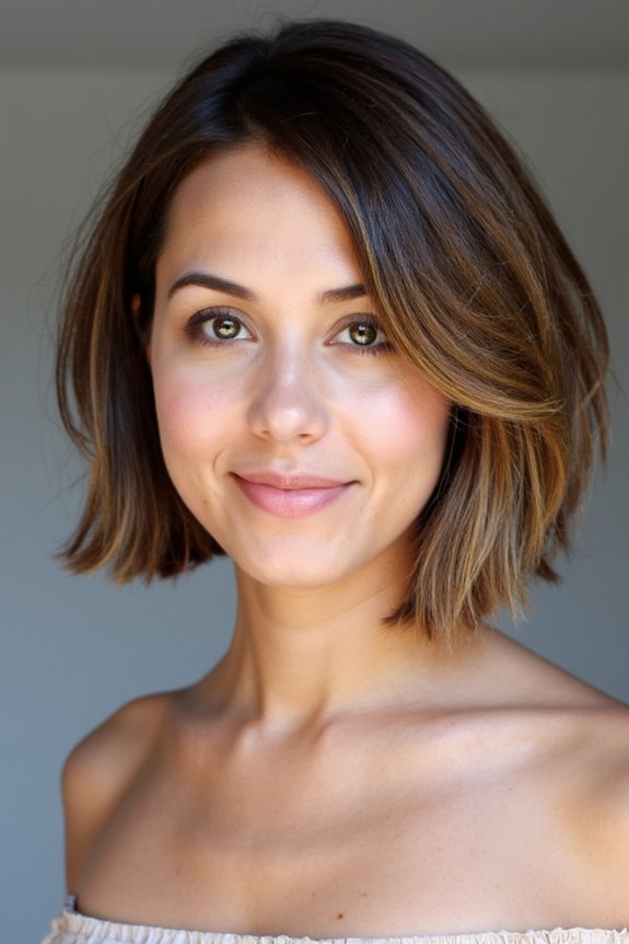 21+ Flattering Short Haircut Ideas for Full Faces to Look Thinner in 2025 42 textured graduated bob hairstyle
