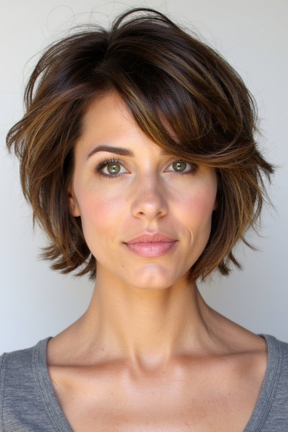 42+ Flattering Short Hairstyles for Long Faces in 2025 26 textured layers for balance