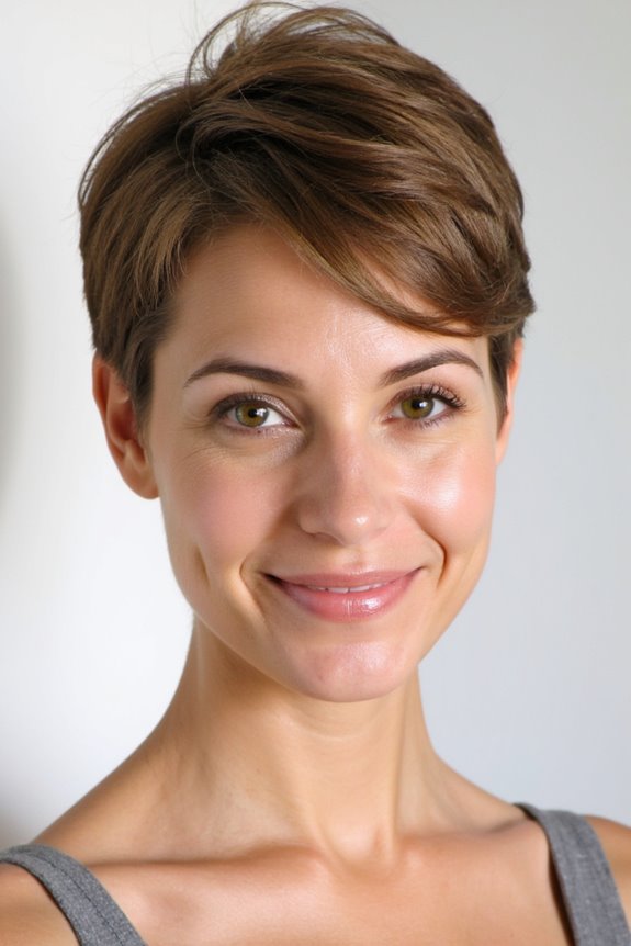 25+ Short, Light Brown Hair Ideas to Inspire Your Next Cut & Color for 2025 6 textured light brown pixie