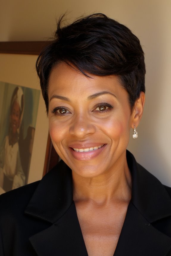 15+ Beautiful Short Natural Haircuts for Black Women Over 60 in 2025 14 textured pixie cut styling