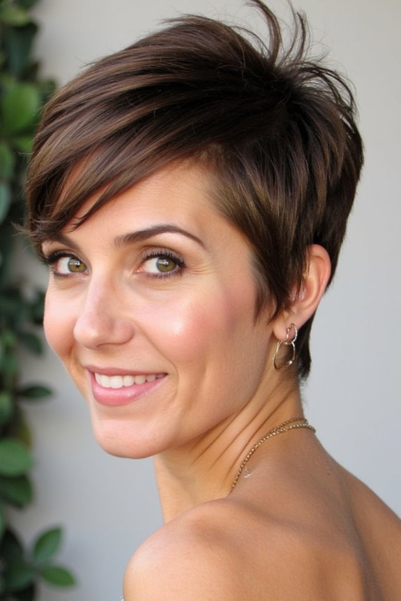 21+ Flattering Short Haircut Ideas for Full Faces to Look Thinner in 2025 2 textured pixie with bangs