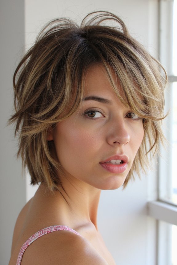 37+ Best Ways to Wear Curtain Bangs With Short Hair in 2025 14 textured shaggy curtain bangs