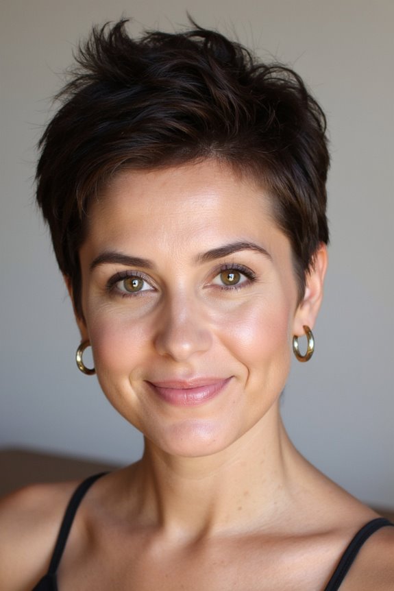 21+ Flattering Short Haircut Ideas for Full Faces to Look Thinner in 2025 63 textured volumized messy pixie