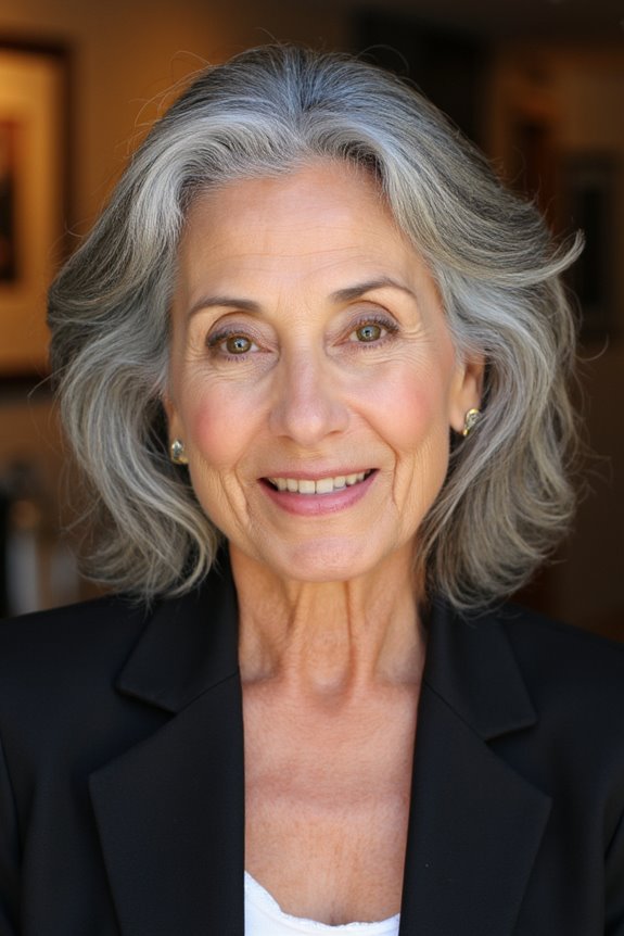 40+ Stunning Chin-Length Hairstyles Every Woman Over 60 Should Try in 2025 6 textured waves for sophistication