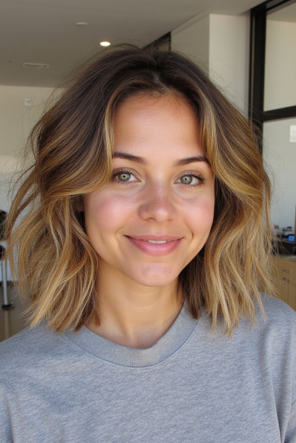 29+ Super-Cute Jaw-Length Haircut Ideas Taking Over Salons in 2025 3 textured wavy jaw length hairstyle