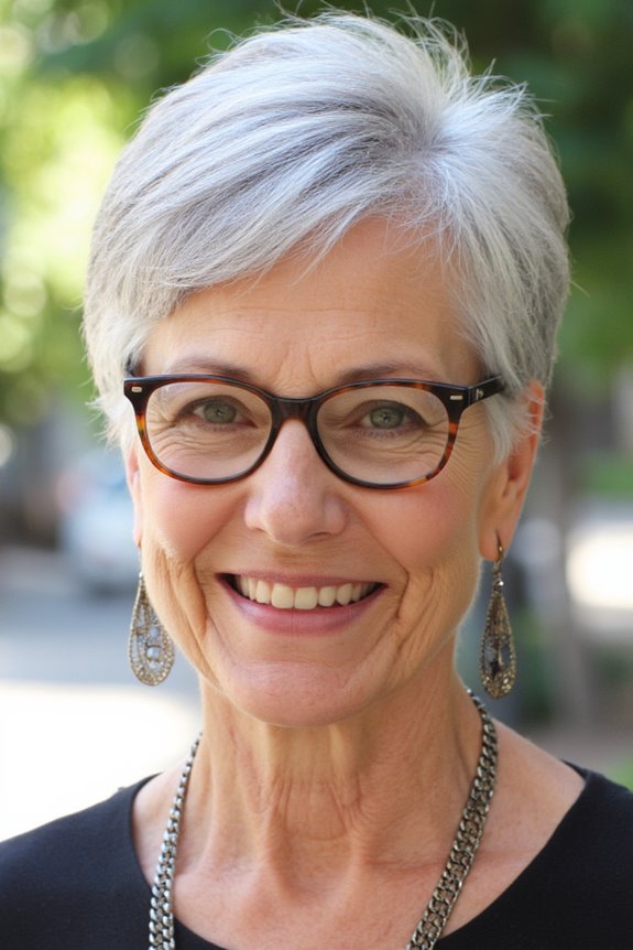 32+ Perfect Pixie Cuts for Women Over 60 With Glasses for 2025 60 timeless classic pixie hairstyle