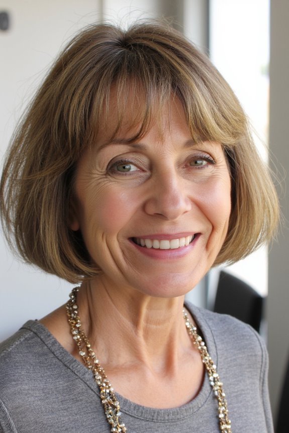 41+ Easy and Stylish Short Bobs With Bangs for Women Over 60 in 2025 93 timeless rounded bob hairstyle
