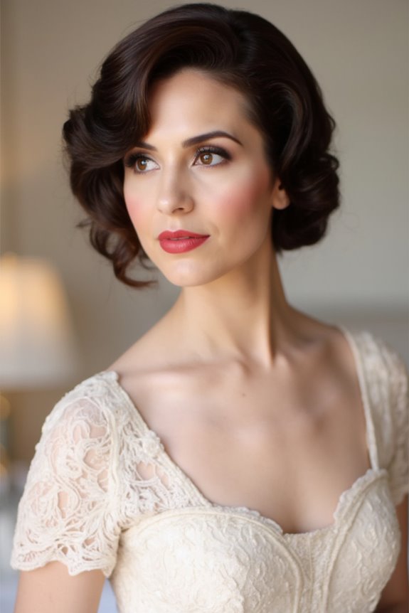 34+ Gorgeous Short Wedding Hairstyles and Bridal Hair Ideas in 2025 22 timeless vintage finger waves