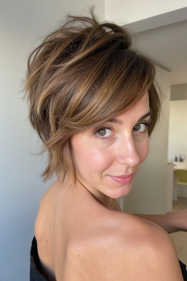 50+ Bixie Haircut Examples Trending Right Now 35 tousled bixie center part