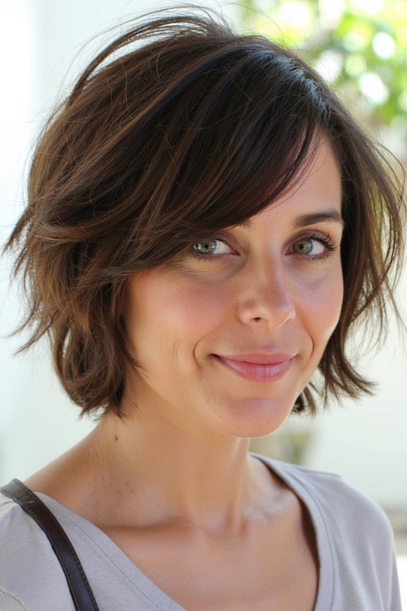 32+ Cutest Short Shaggy Haircuts for Fine Hair to Look Fuller in 2025 6 tousled bob with bangs