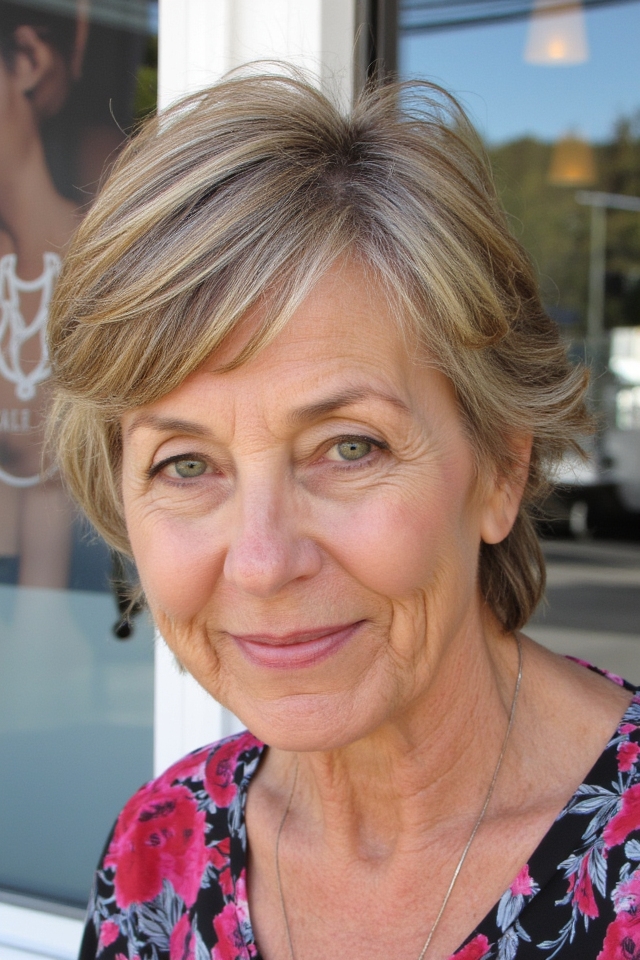 36+ Incredible Short "Choppy" Haircuts for Women Over 60 in 2025 52 tousled choppy highlighted hairstyle