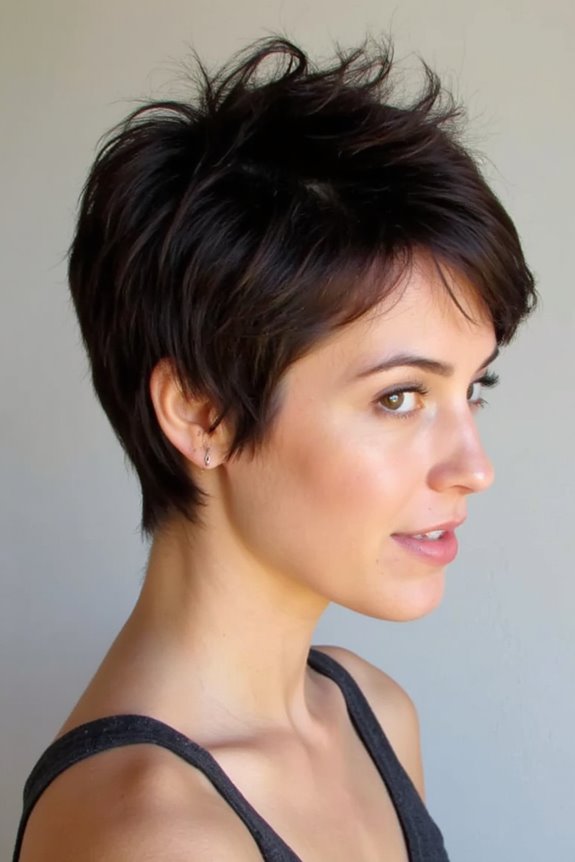 16+ Amazing Examples of Short Dark Brown Hair in 2025 6 tousled pixie cut tips