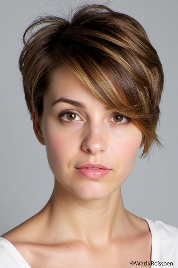 29+ Most Flattering Pixie Cuts for Oval Face Shapes in 2025 8 tousled pixie long fringe