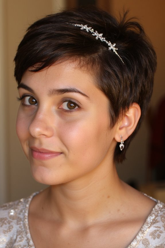 1 Prom Hairstyle for Short Hair Is Here (+35 More) in 2025 77 tousled pixie with accessories