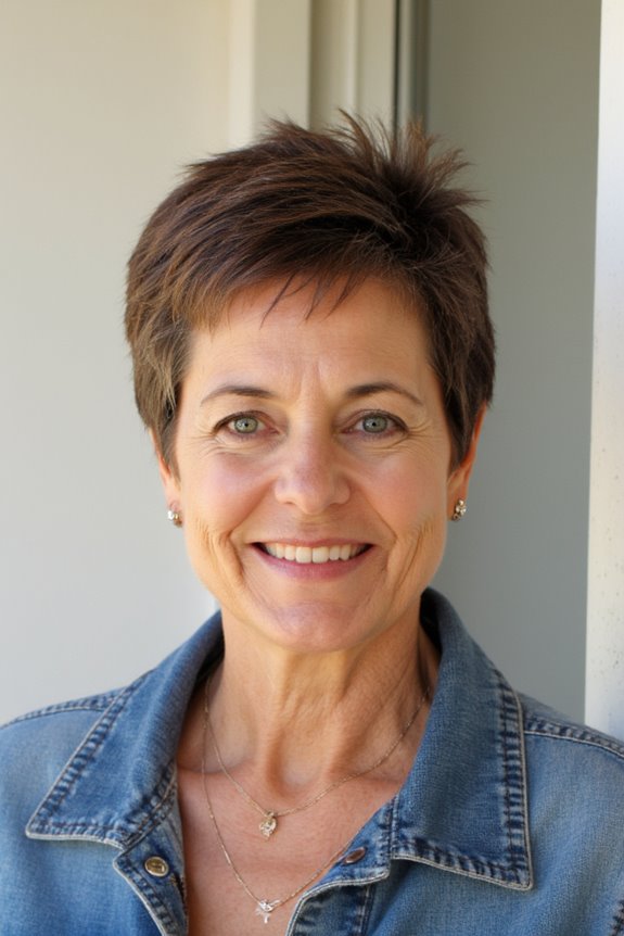 20+ Stunning Short Haircuts for Women Over 50 With Thick Hair in 2025 39 tousled pixie with highlights