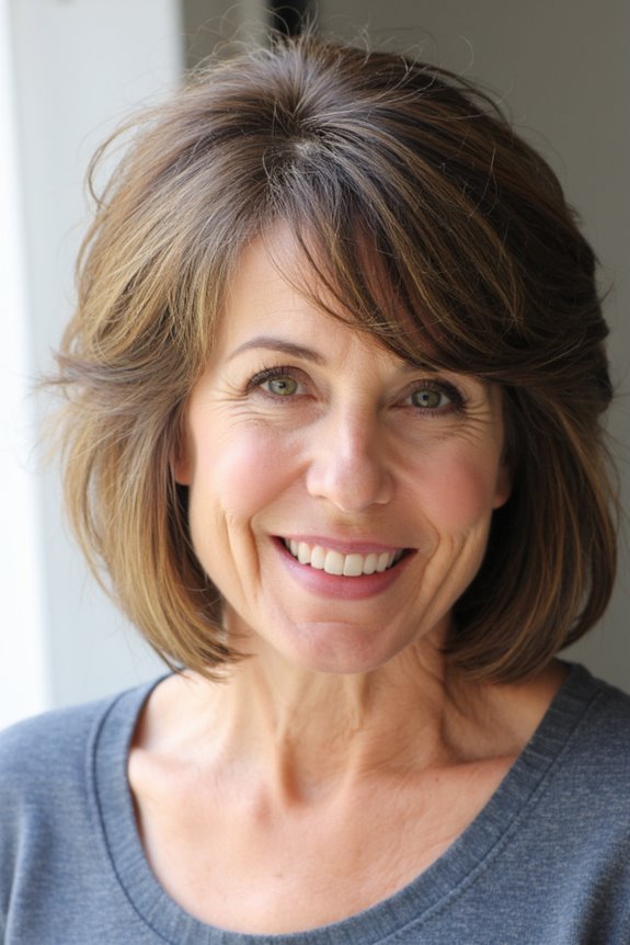 15+ Flattering Short Stacked Bob Haircuts Women Over 50 Will Love in 2025 24 tousled stacked bob hairstyle
