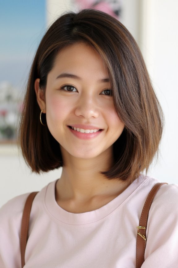 29 Ways You Can Get an Ear-Length Haircut and Still Look Cute in 2025 66 tucked ear length bob style