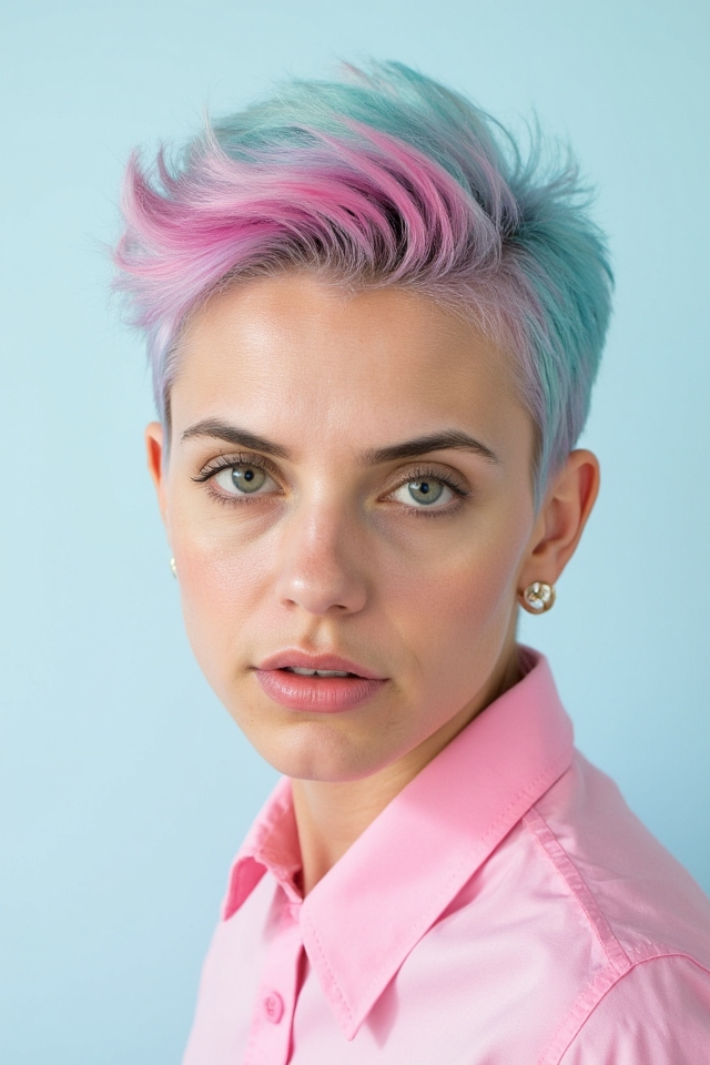 50+ Bixie Haircut Examples Trending Right Now 71 vibrant pastel bixie care