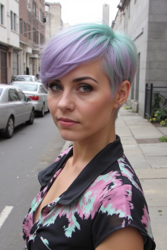 35+ Edgy Short Haircuts for Women Wanting a Bold, New Style in 2025 113 vibrant pastel short hair