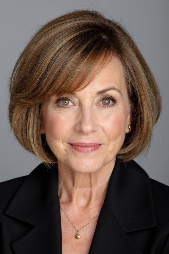 41+ Easy and Stylish Short Bobs With Bangs for Women Over 60 in 2025 50 voluminous bob with bangs