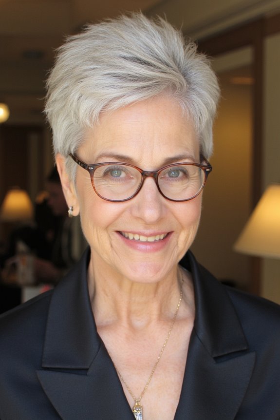 32+ Perfect Pixie Cuts for Women Over 60 With Glasses for 2025 77 voluminous pixie cut style