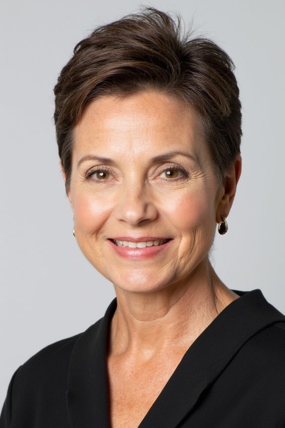 29+ Slimming Short Hairstyles for Women Over 50 With Round Faces in 2025 37 voluminous side parted pixie