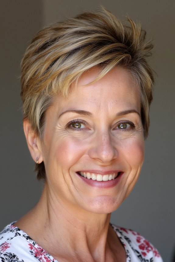 25+ Ladies Over 60 With a Round Face Show How to Rock Short Haircuts in 2025 80 voluminous tousled pixie hairstyle