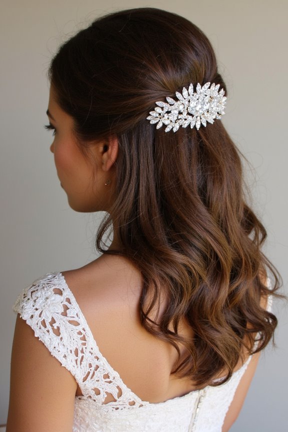 34+ Gorgeous Short Wedding Hairstyles and Bridal Hair Ideas in 2025 129 voluminous waves statement accessories